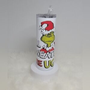Grinch 20oz Tumbler With Lid and Straw
